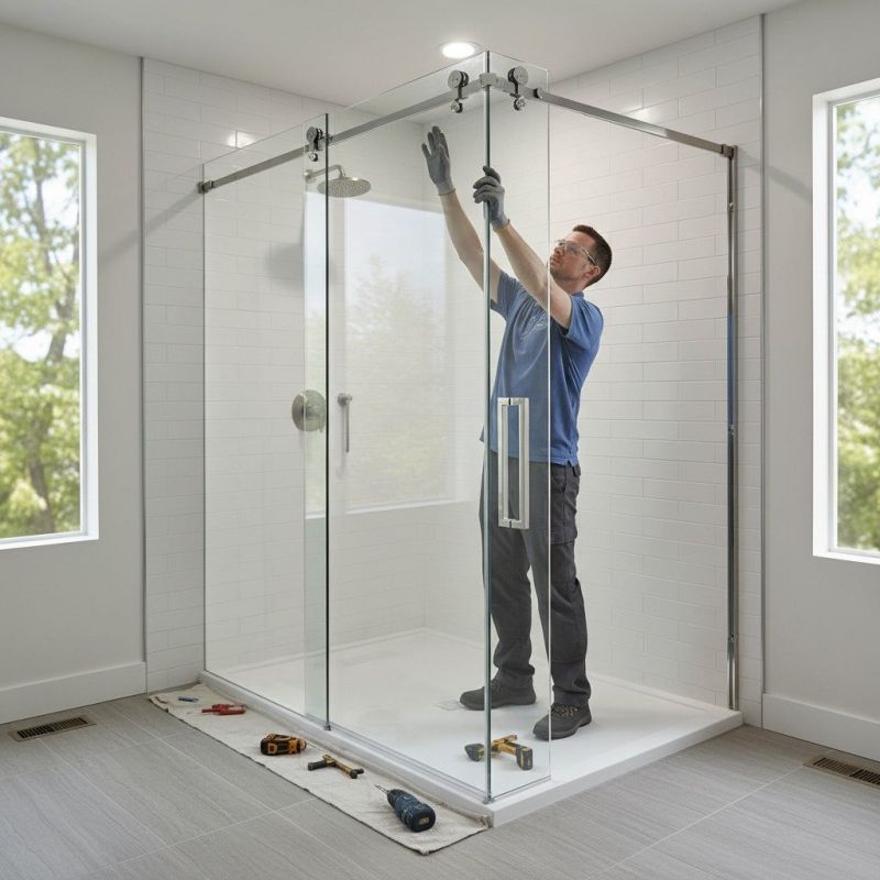 Glass Shower Door Installation in Alpharetta, GA